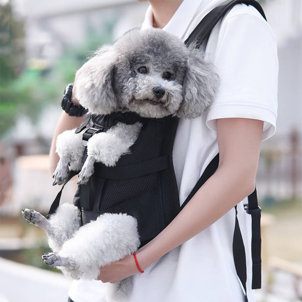 Breathable and Adjustable Portable Front-Hugging Backpack Dog Travel B