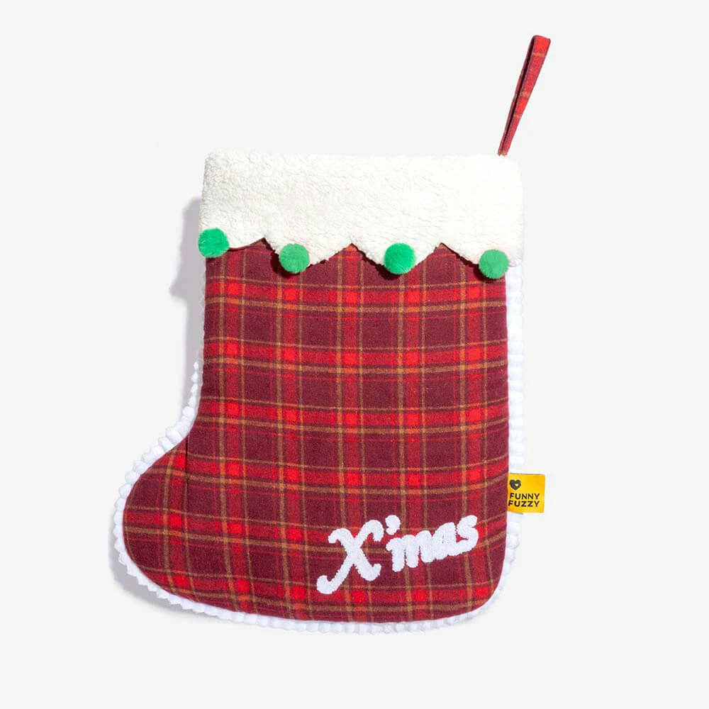 FUNNYFUZZY Christmas Stocking Cozy Pet Sleeping Bag Dog Bed – SantaNap