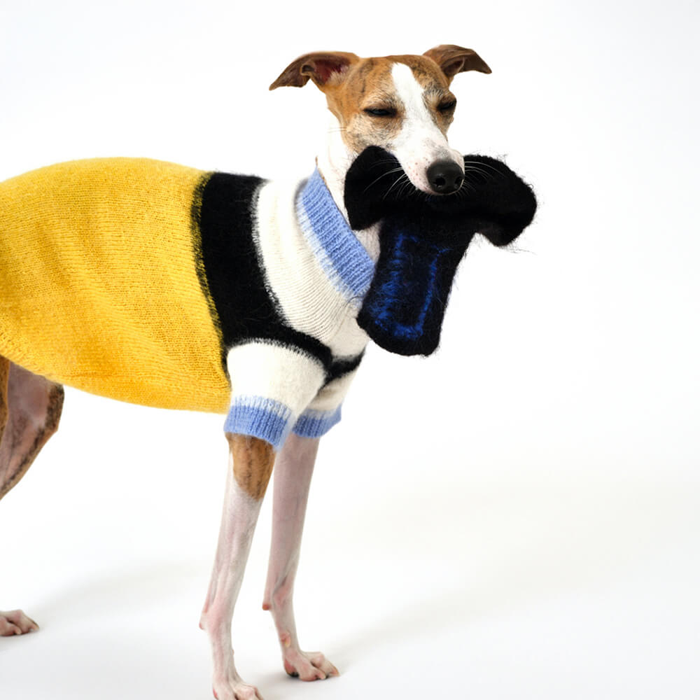 Colorful Soft Mohair Warm Knitted Dog Scarf