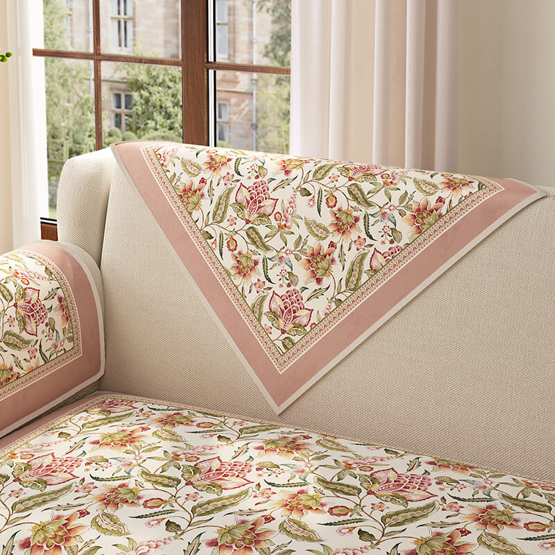 Garden Vintage Luxury Furniture Protector Non-Slip Couch Cover