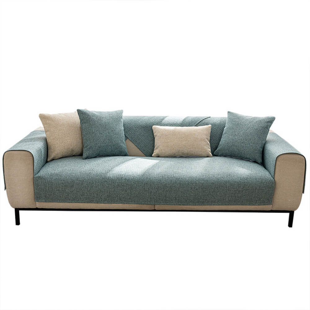 Minimalist Solid Colour Breathable Linen Couch Cover