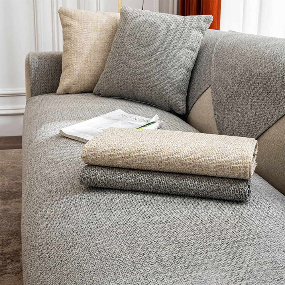 Minimalist Solid Colour Breathable Linen Couch Cover