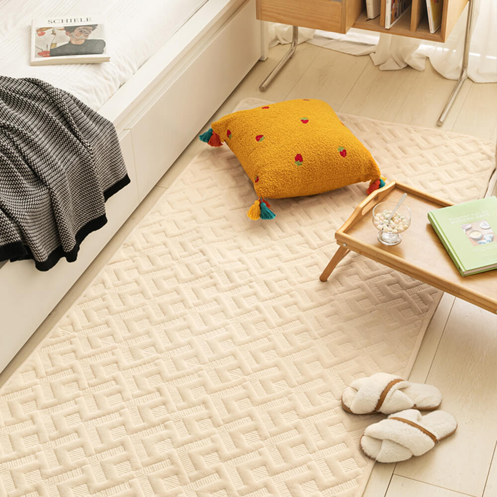 Soft Plush Woven Textured Decorative Home Area Rug