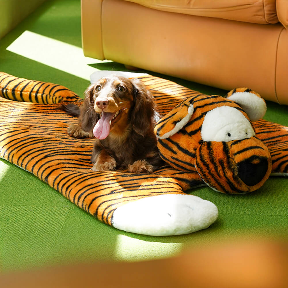 Tiger Stripe Shaped Warm Sleeping Dog & Cat Mat