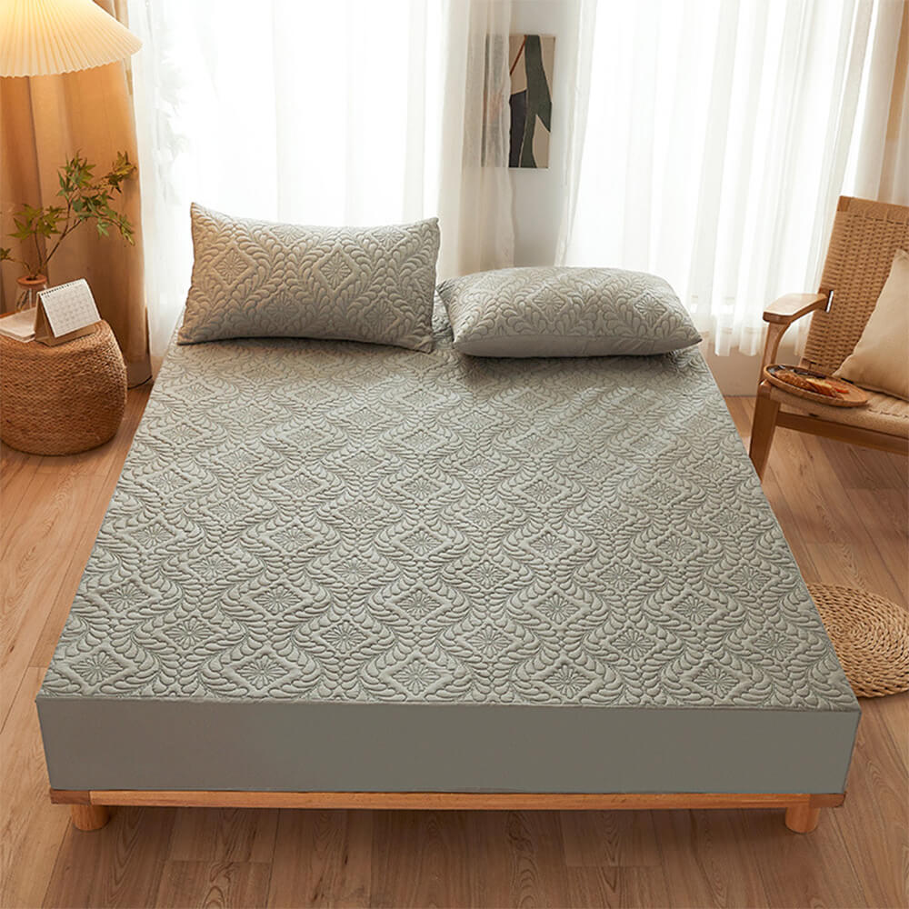 Waterproof Anti-Stain Soft Quilted Fitted Sheet Mattress Cover