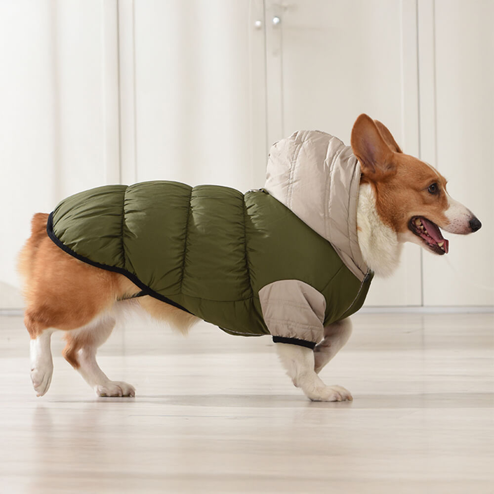 Waterproof & Windproof Warm Adjustable Fit Dog Hooded Jacket