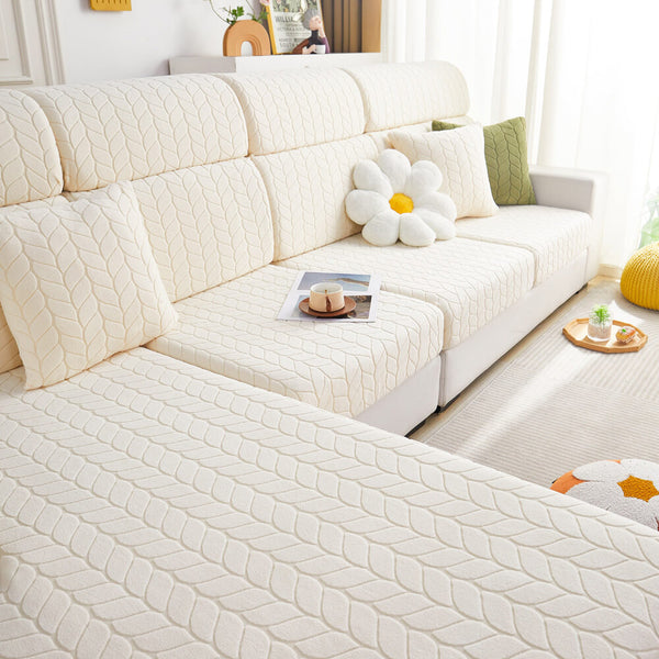 Wheat Leaf Texture All-Season Universal Elastic Full Protection Magic Couch Cover