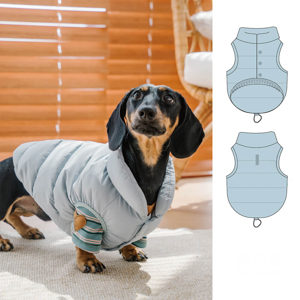 Windproof Warm Padded Sleeveless Anti-Wrinkle Dog Vest Coat