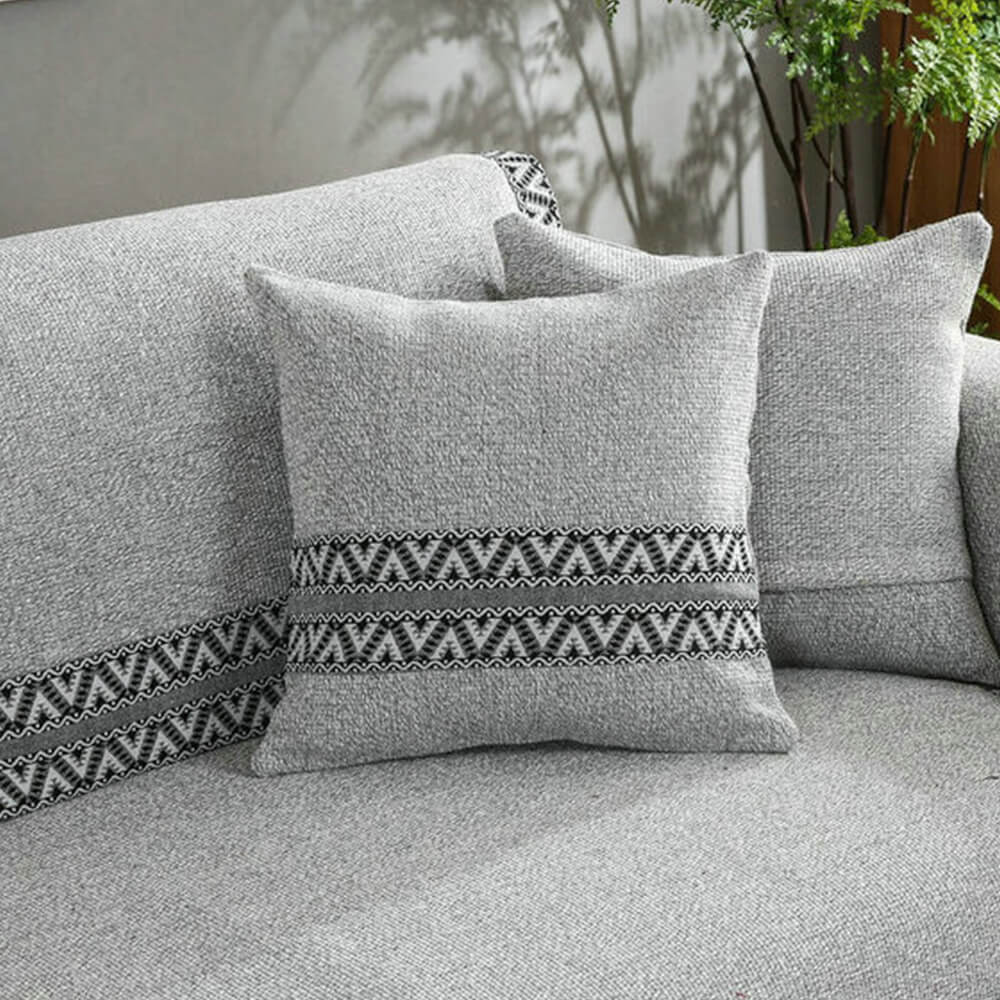 Boho Style Cotton Linen Textured Couch Cover