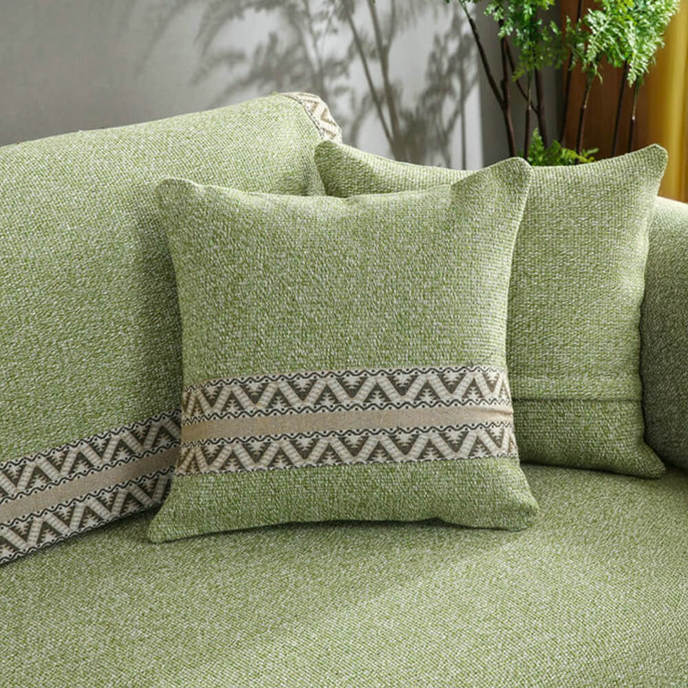 Boho Style Cotton Linen Textured Couch Cover