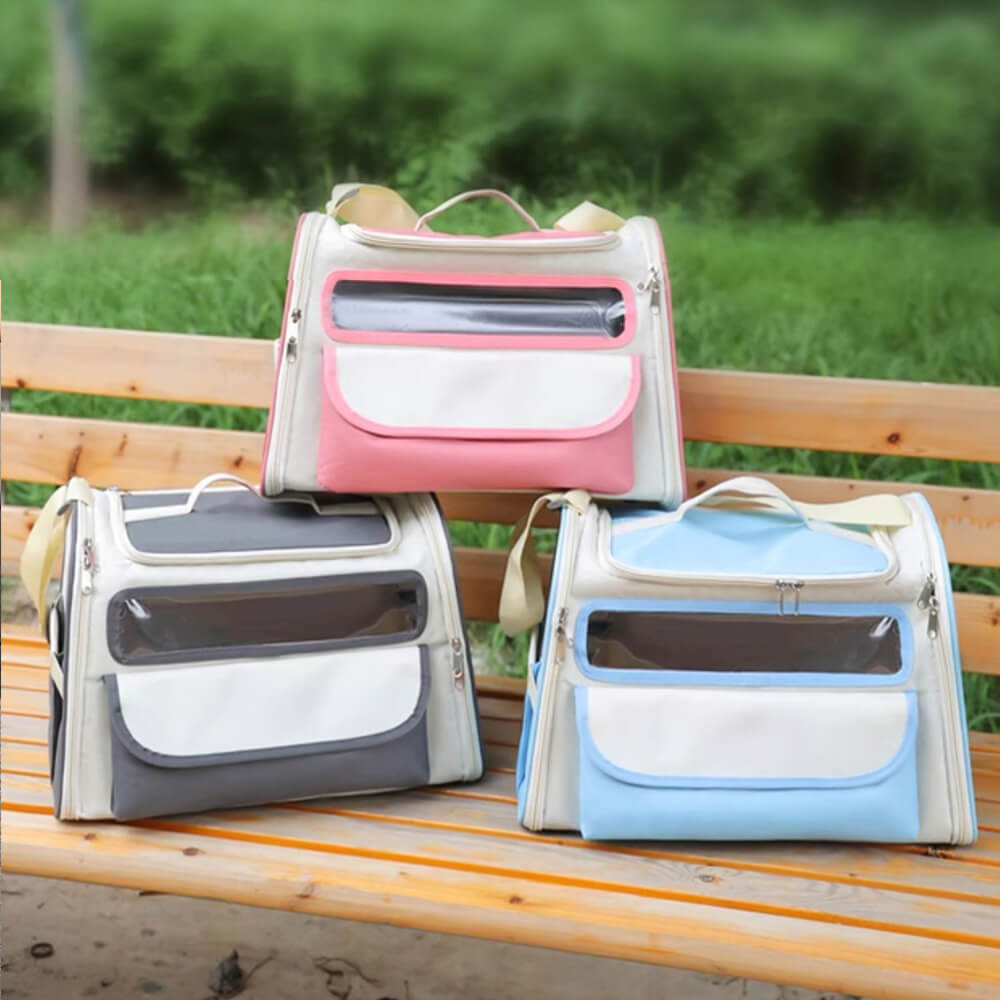 Colourblock Multi-Pocket Cross-body Handbag Cat Carrier Bag