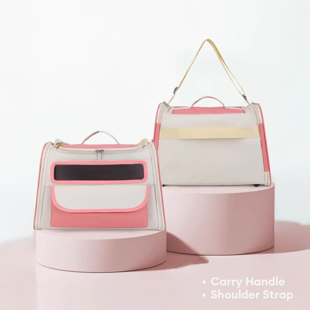 Colourblock Multi-Pocket Cross-body Handbag Cat Carrier Bag