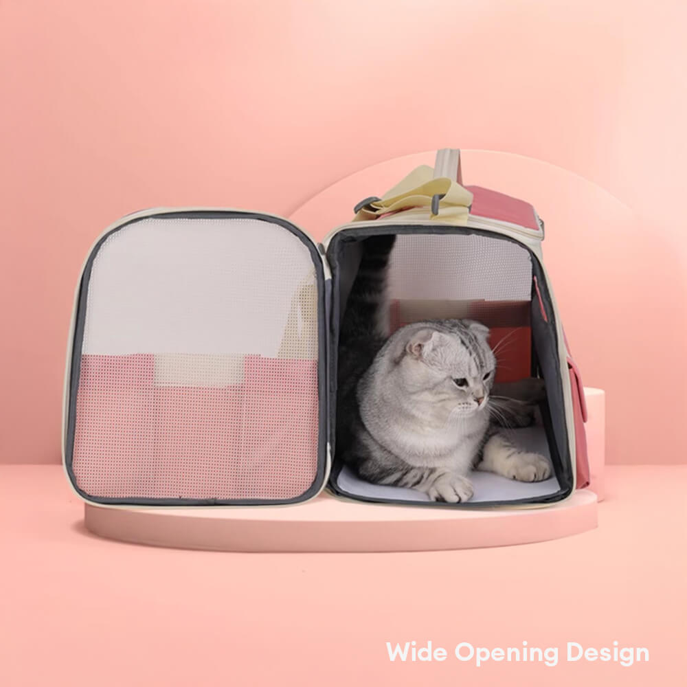 Colourblock Multi-Pocket Cross-body Handbag Cat Carrier Bag