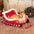 Festive Plush Cosy Dog Bed - Christmas Sleigh