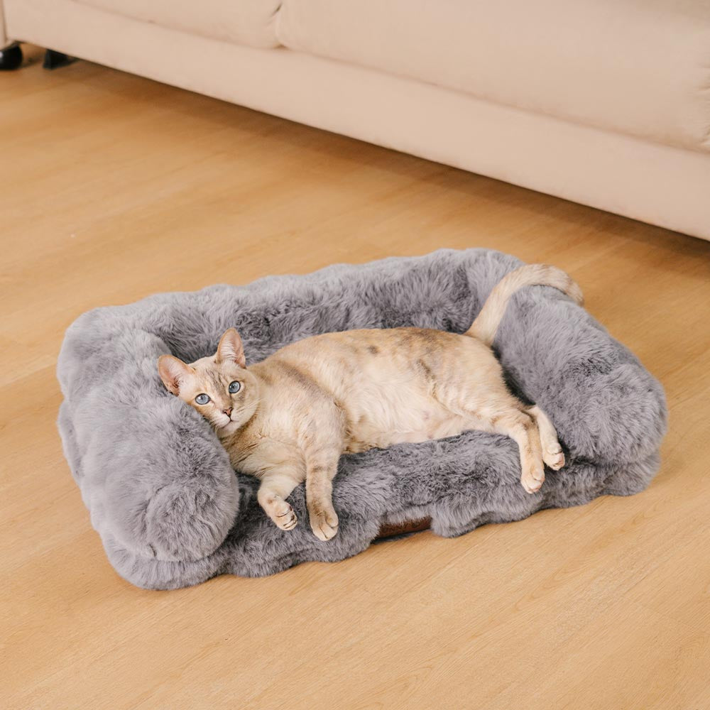 Fluffy Plush Thickened Cosy Calming Cat Sofa Bed