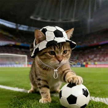 Football Pattern Pet Hat