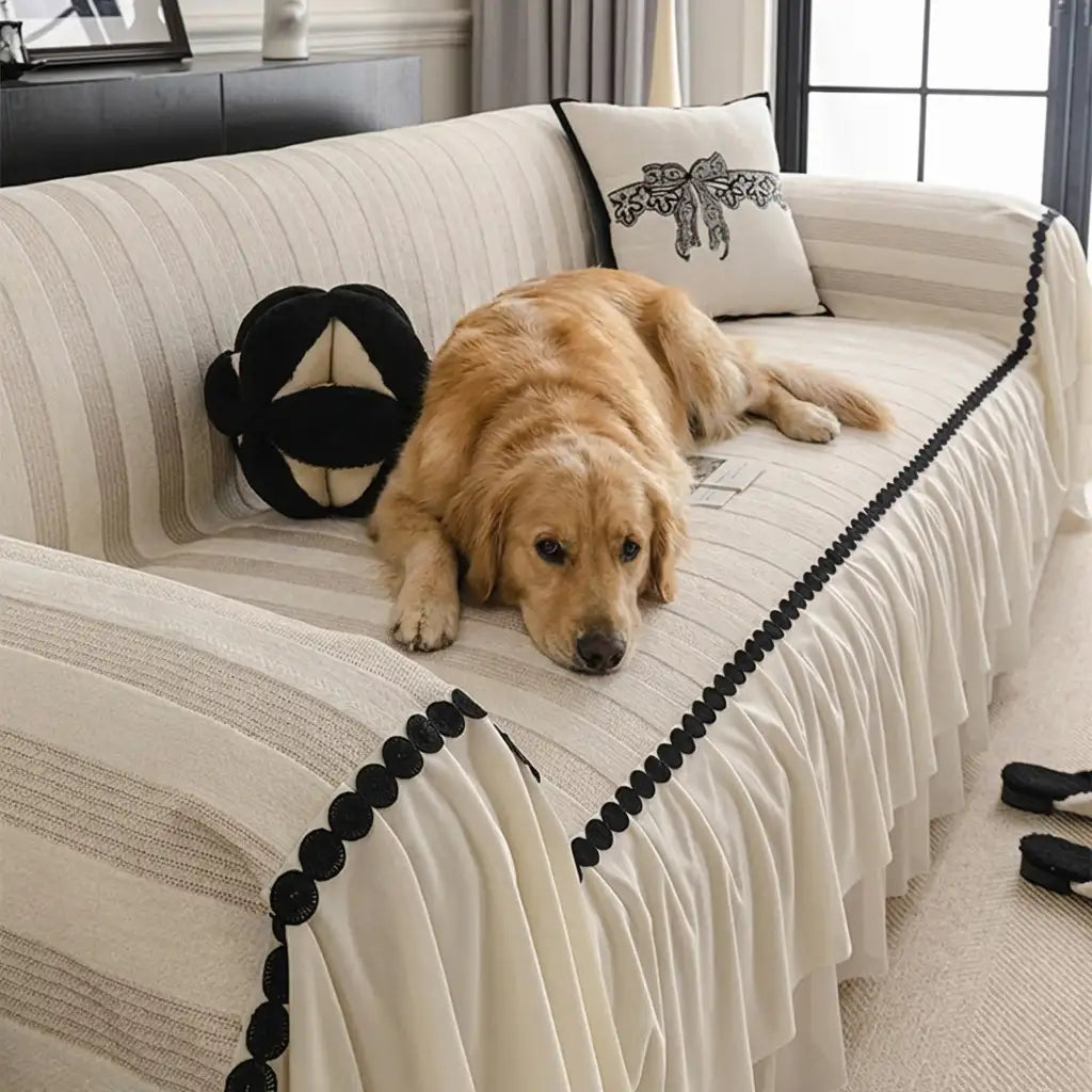 Chenille Scratch-resistant Pet-friendly Sofa Protector Non-slip Couch Cover