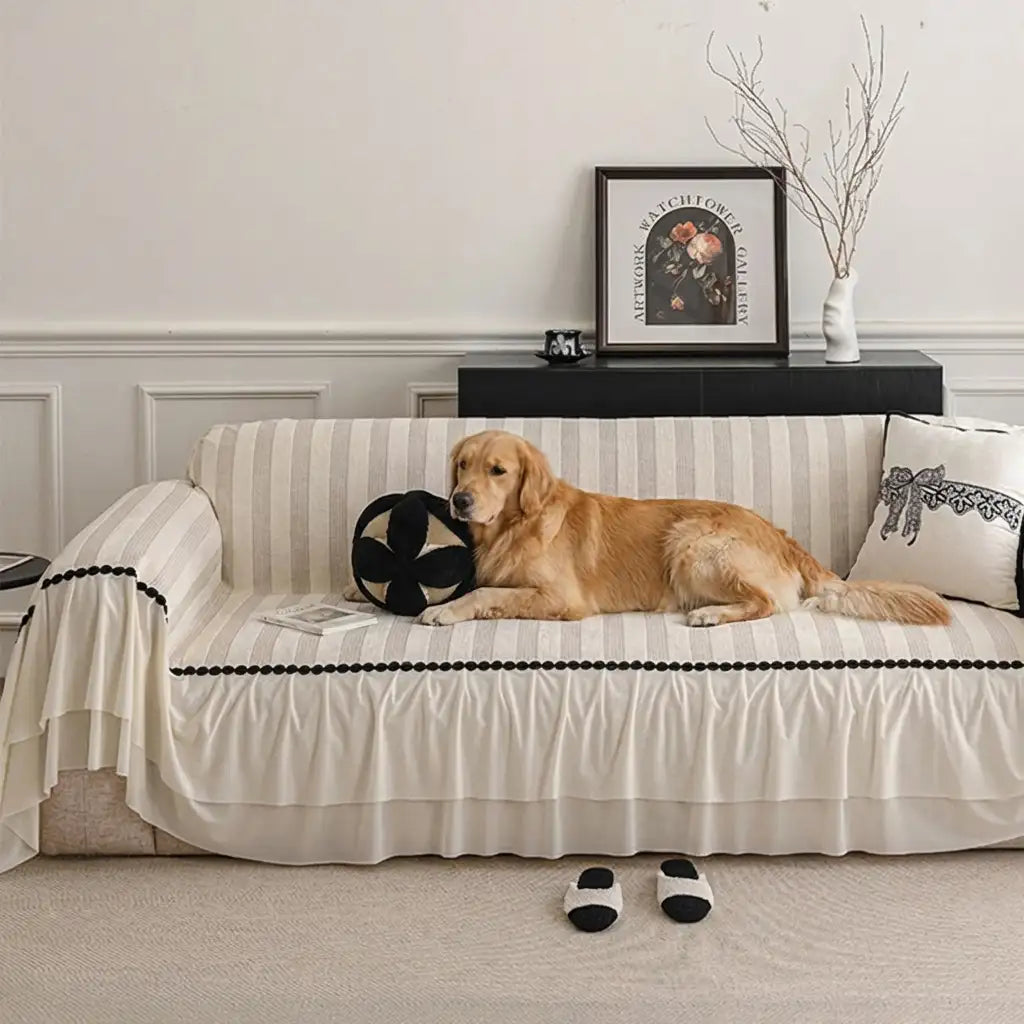 Chenille Scratch-resistant Pet-friendly Sofa Protector Non-slip Couch Cover