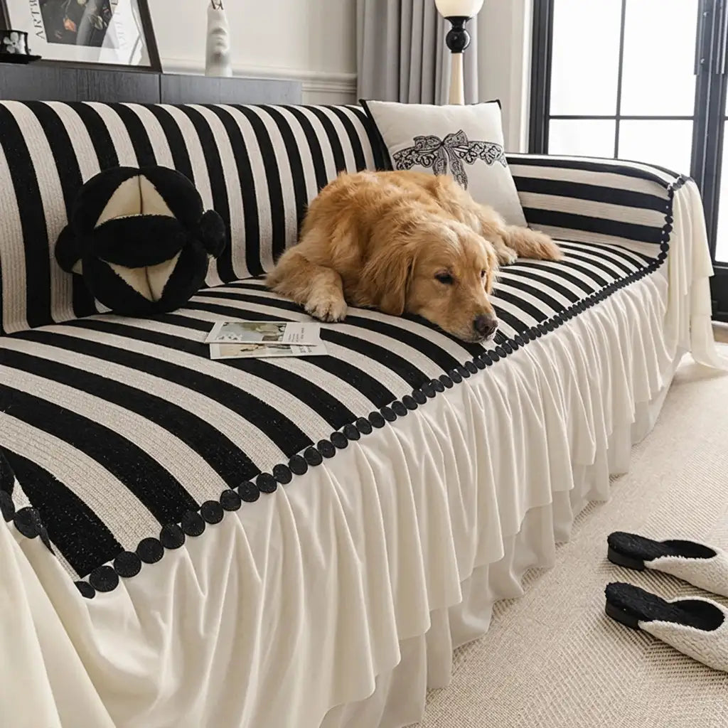 Chenille Scratch-resistant Pet-friendly Sofa Protector Non-slip Couch Cover