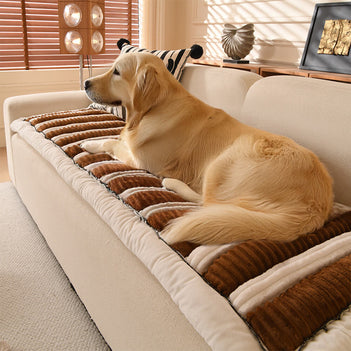 Comfort Plush Thickened Striped Non-Slip Couch Cover