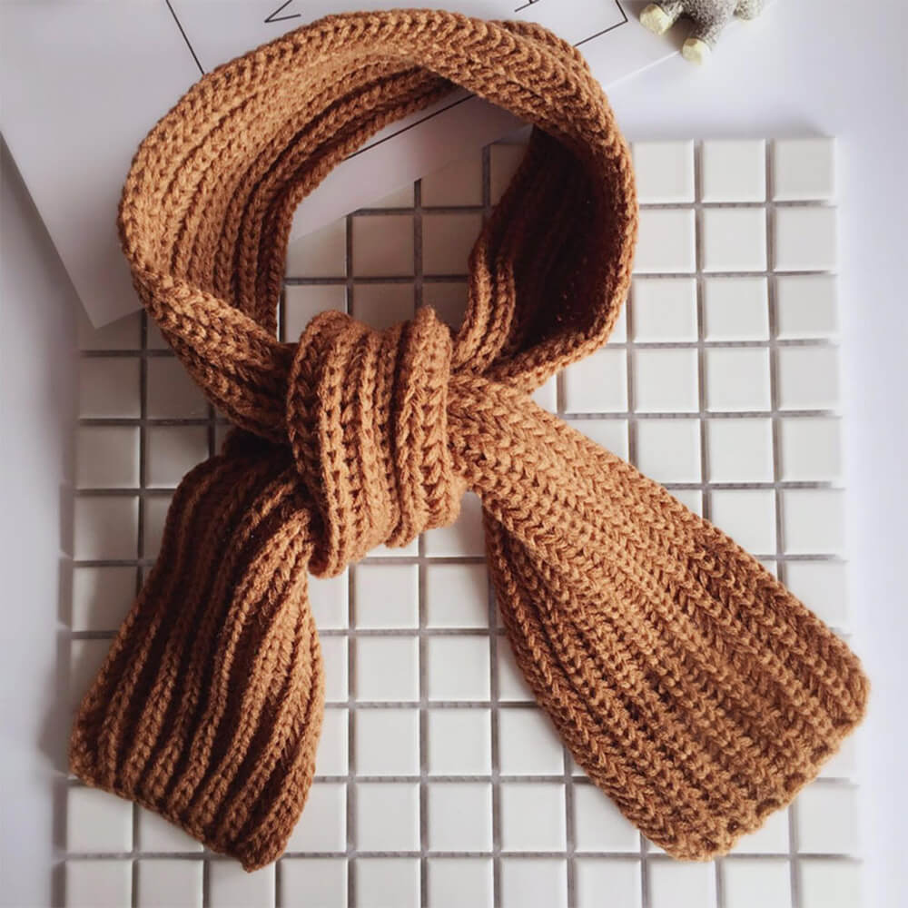 Cozy Knit Soft Warm Adjustable Fit Dog Scarf