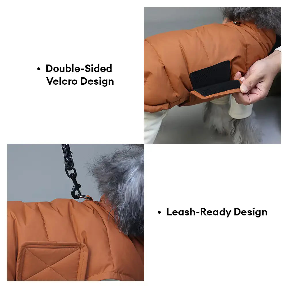 Duck Down Filled Winter Dog Vest Lightweight Warm Dog Coat with Leash Ring