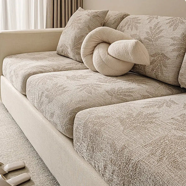 Elastic Chenille All-Season Anti-Scratch Full-Coverage Couch Cover