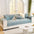 Embossed Geometric Pattern Soft Plush Quilted Non-Slip Couch Cover