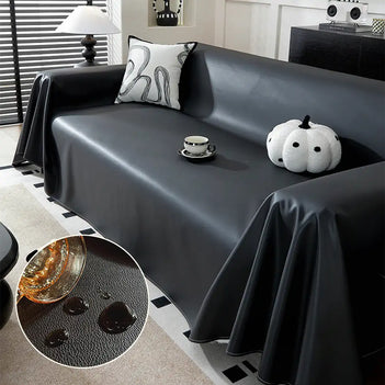 Faux Leather Waterproof Pet Hair-Resistant Sofa Protector Couch Cover