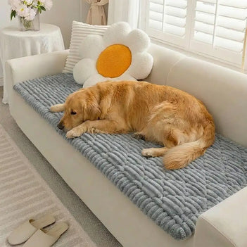 Fluffy Fuzzy Pet-Friendly Sofa Protector Washable Couch Cover Pet Mat