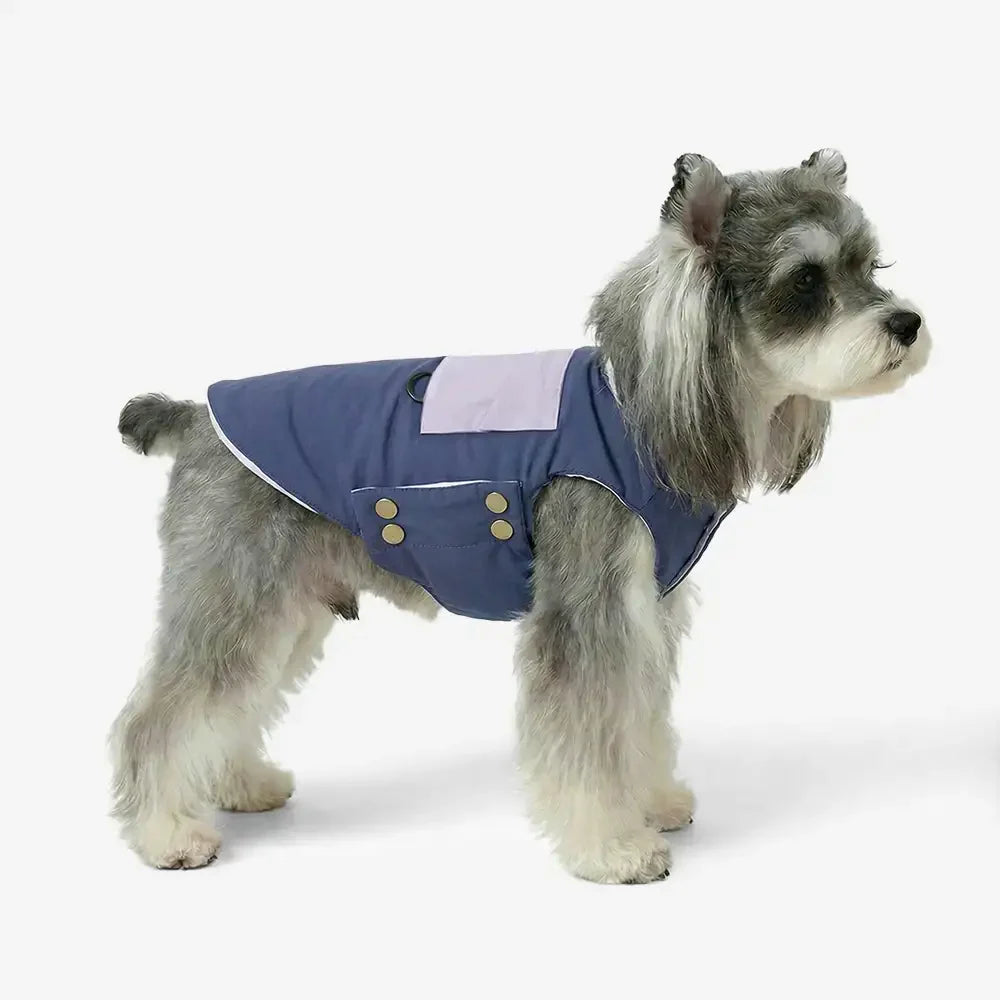 Functional Color-Block Dual-Sided Reversible Wear Dog Vest Coat