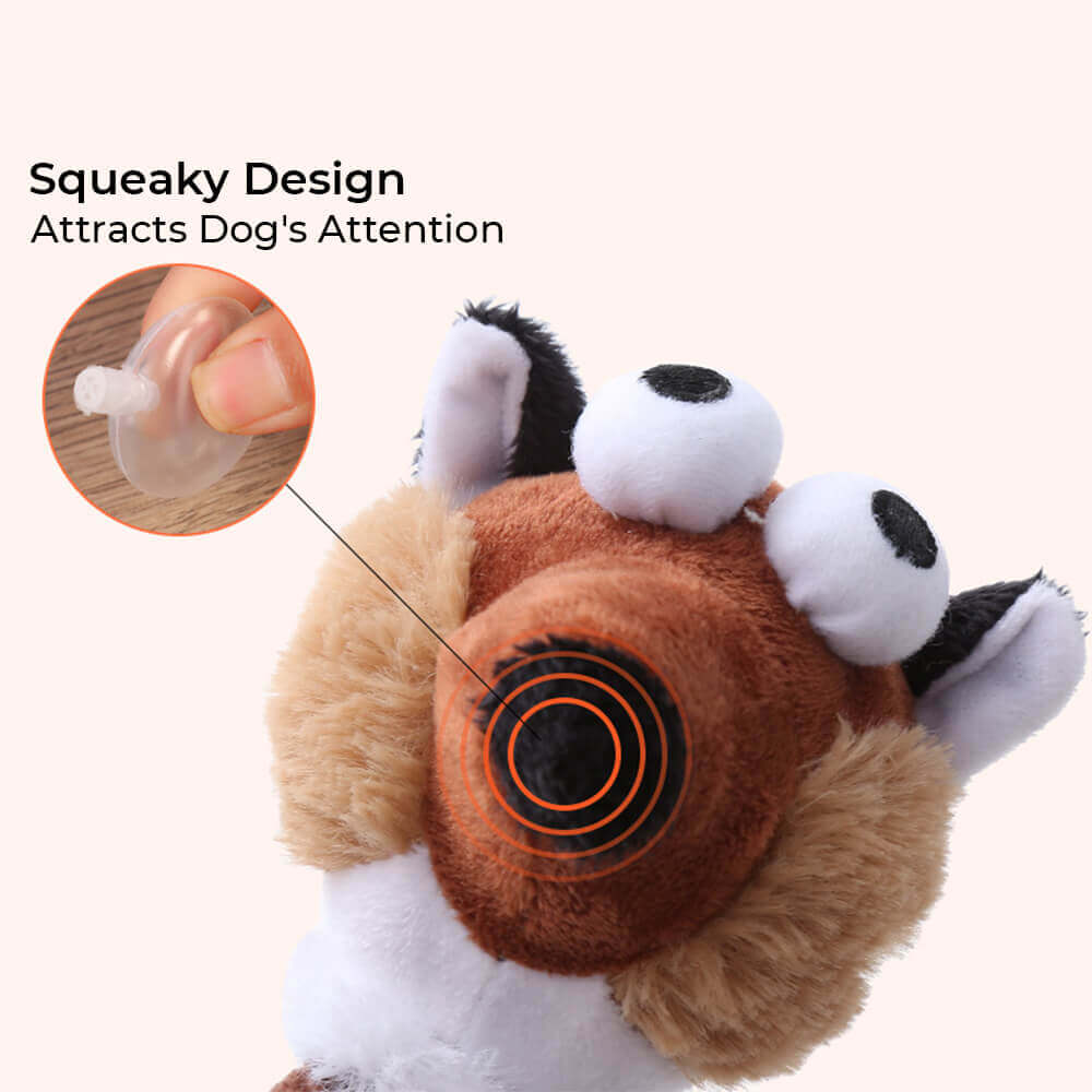 Long Neck Animal Squeaky Plush Dog Toy Interactive Chew Toy