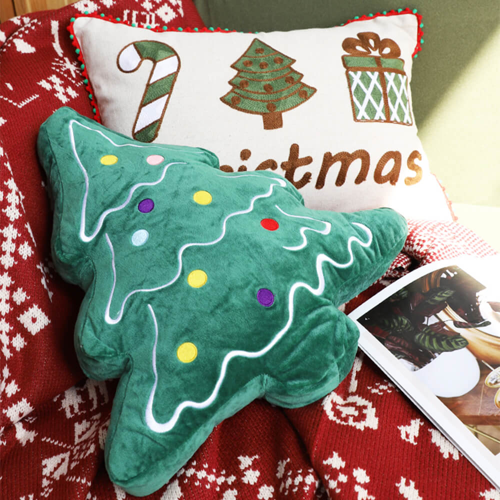 Merry Christmas Holiday Decorative Lumbar Home Sofa Pillow