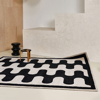 Modern Art Colour Block Faux Cashmere Rug