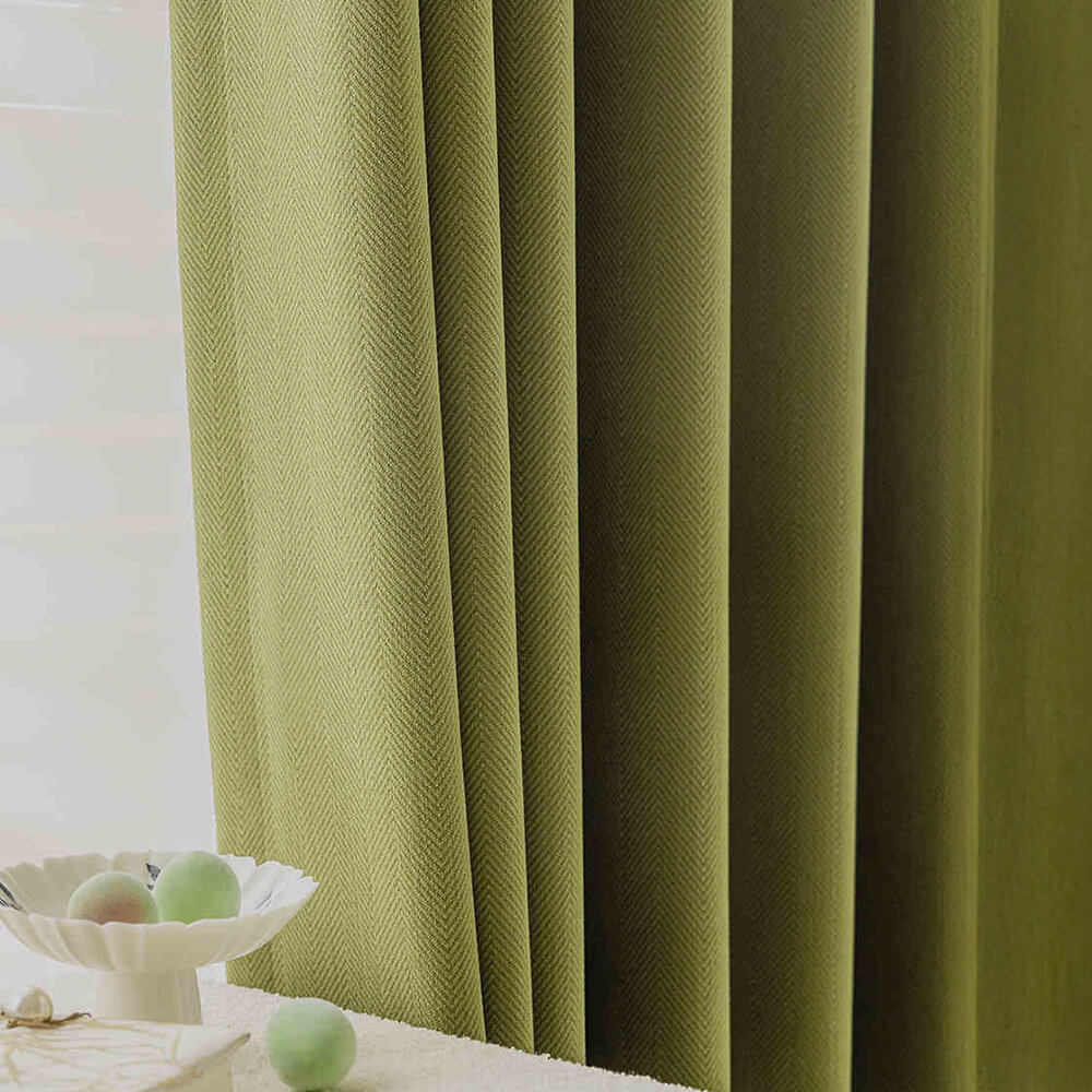 Modern Design Premium Herringbone Chenille Blackout Curtain