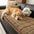 Pet-Friendly Chenille Textured Non-Slip Couch Cover with Frayed Edges