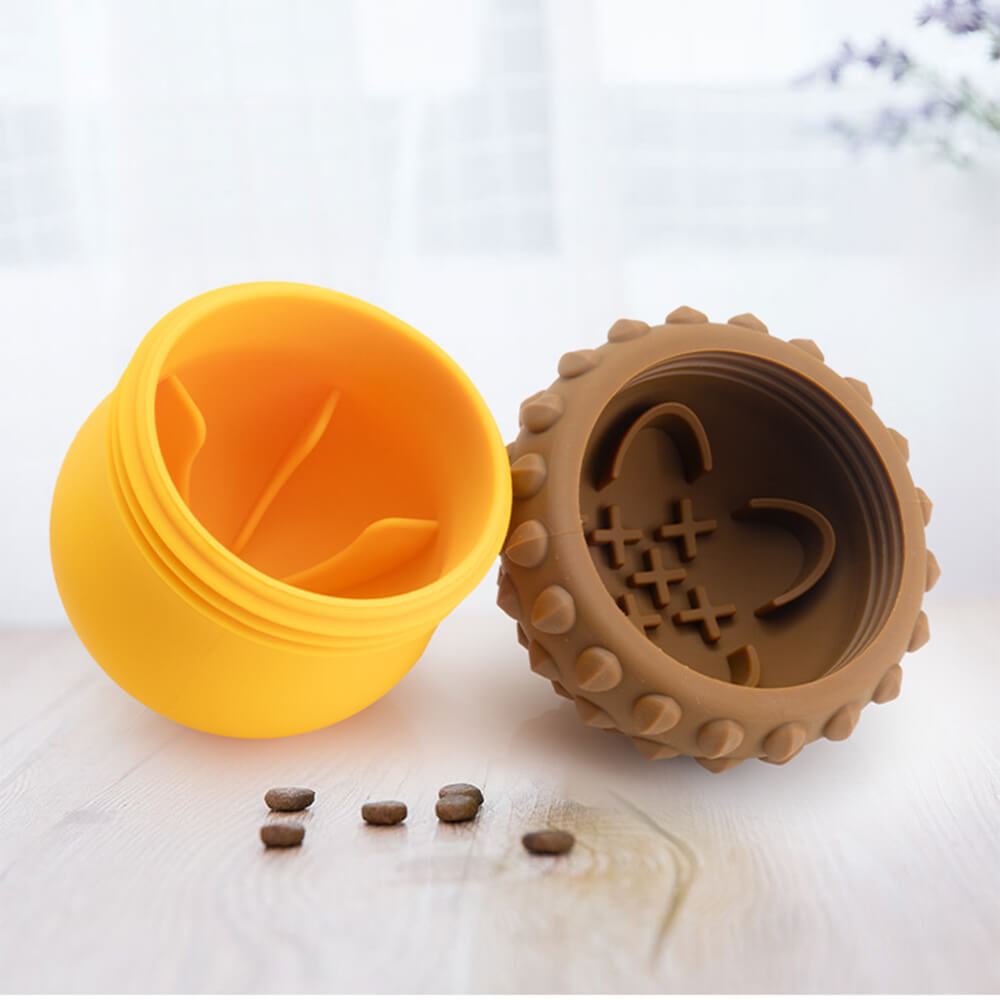 Pinecone Shape Interactive Leaking Food Ball Slow Feeder Dog Toy