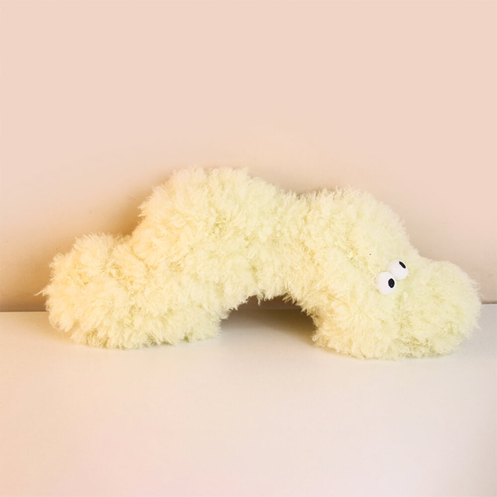 Plush Caterpillar Skin-Friendly Comfort Multi-Zone Support Pet Pillow