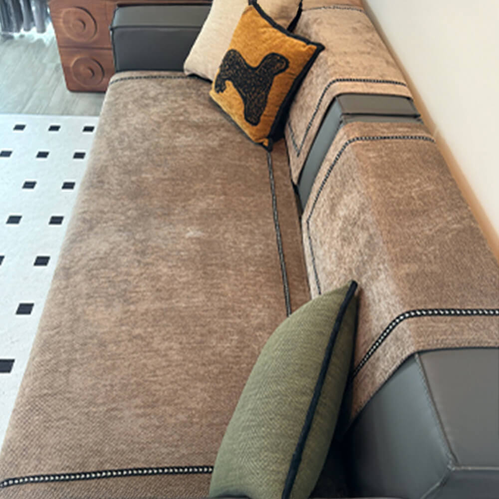 Simple Modern Jacquard High-Weight Non-Slip Chenille Recliner Slipcover