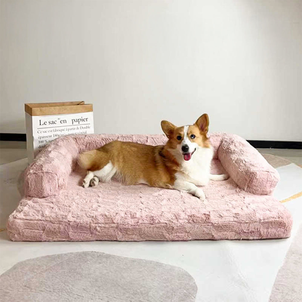 Spacious Orthopedic Soft Skin-Friendly  Washable Dog & Cat Sofa Bed