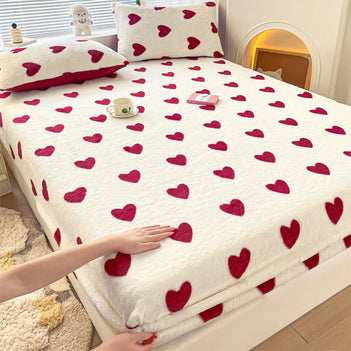 Static-Free Creamy Stretchable Fitted Sheet Mattress Cover
