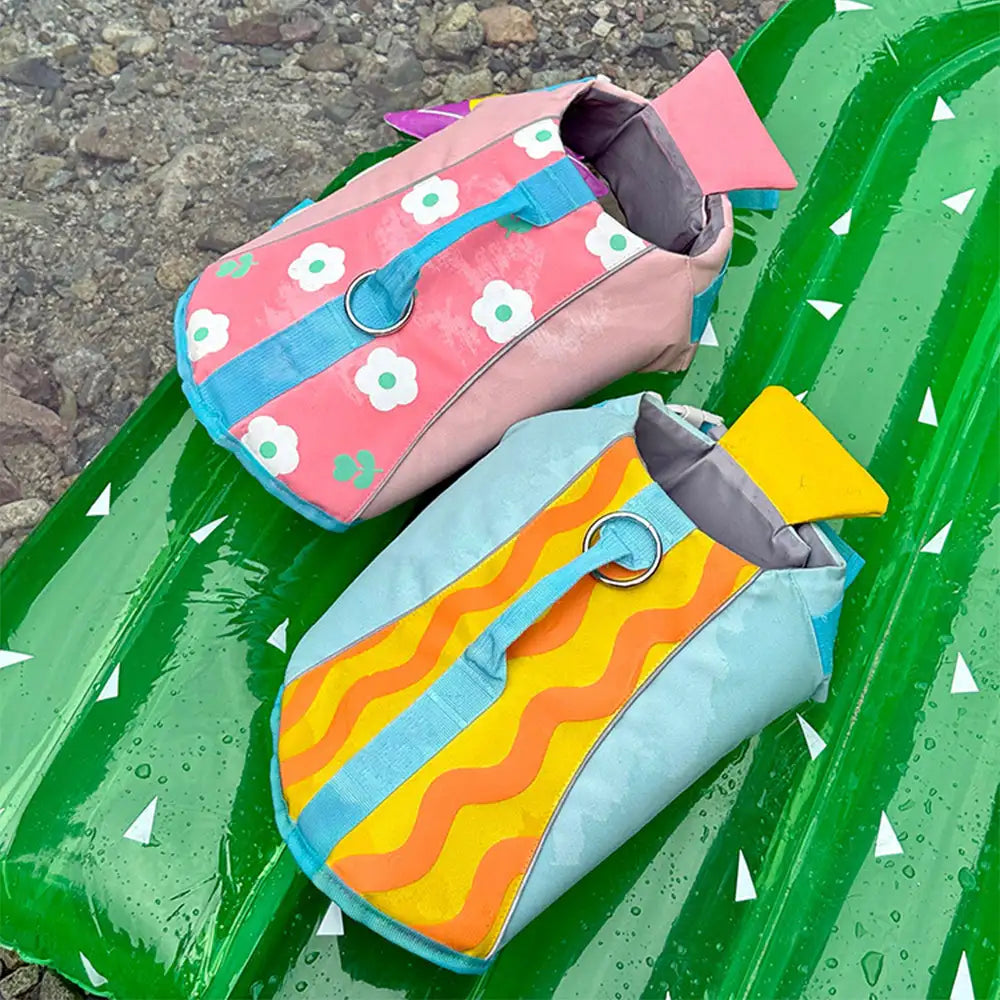 Stylish Color-Blocked Dog Life Jacket