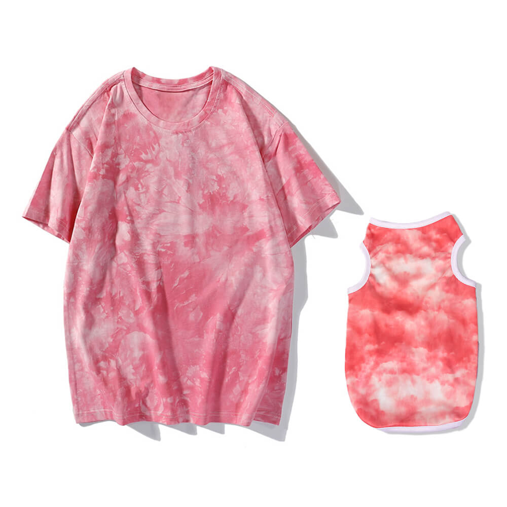 Tie Dye Cotton T-Shirt Pet and Owner Matching Set