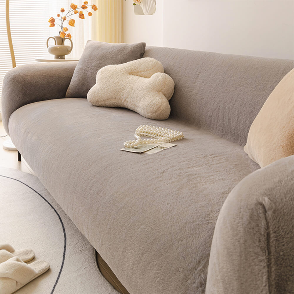 Ultra Soft Skin Friendly Plush Full Coverage Sofa Protector Couch Cover