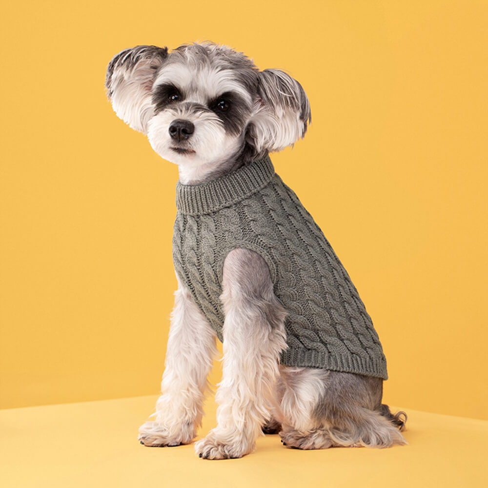 Warm Vest Clothes Turtleneck Dog Knit Sweater