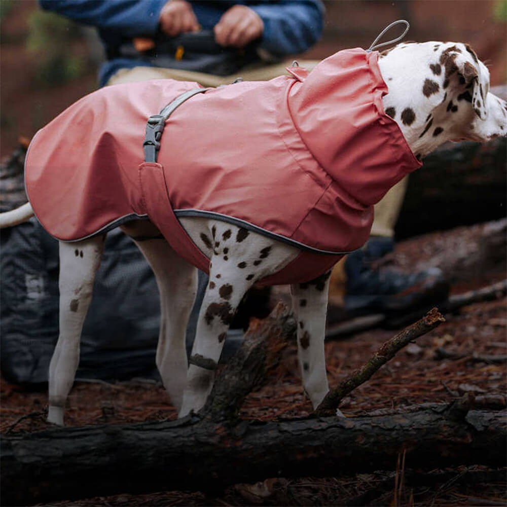 Waterproof Turtleneck Adjustable Reflective Jacket Outdoor Raincoat For Dog And Owner