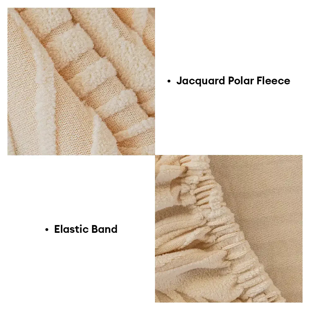 Wave Jacquard Polar Fleece Antistatic Protection Full Wrap Couch Cover
