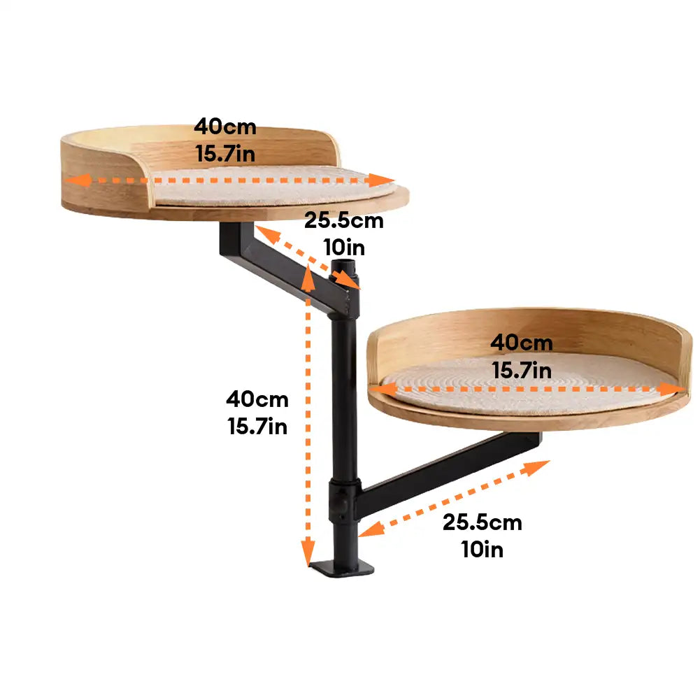Wooden Adjustable Up and Down Elevated Habitat Cat Desk Bed