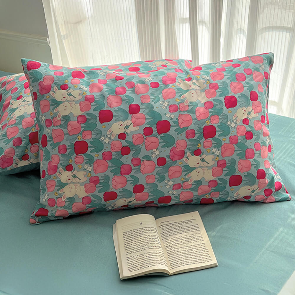 Breathable Cotton Floral Pattern Bed Sheet Set