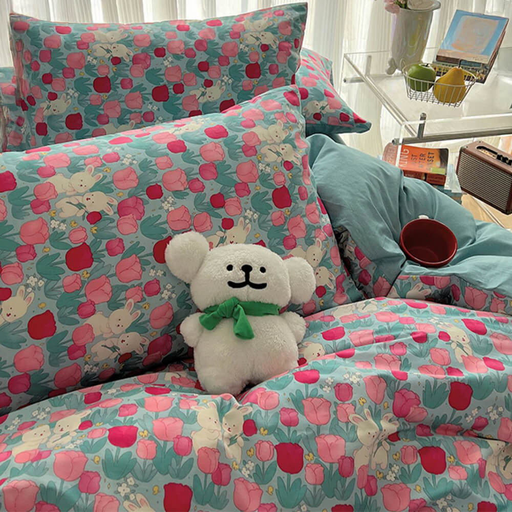 Breathable Cotton Floral Pattern Bed Sheet Set